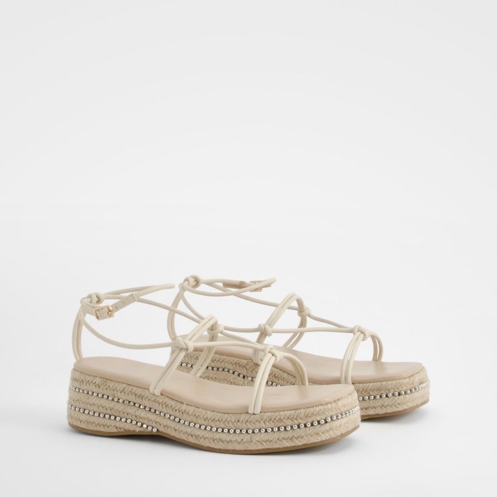 Elegant Cream Espadrille Sandals